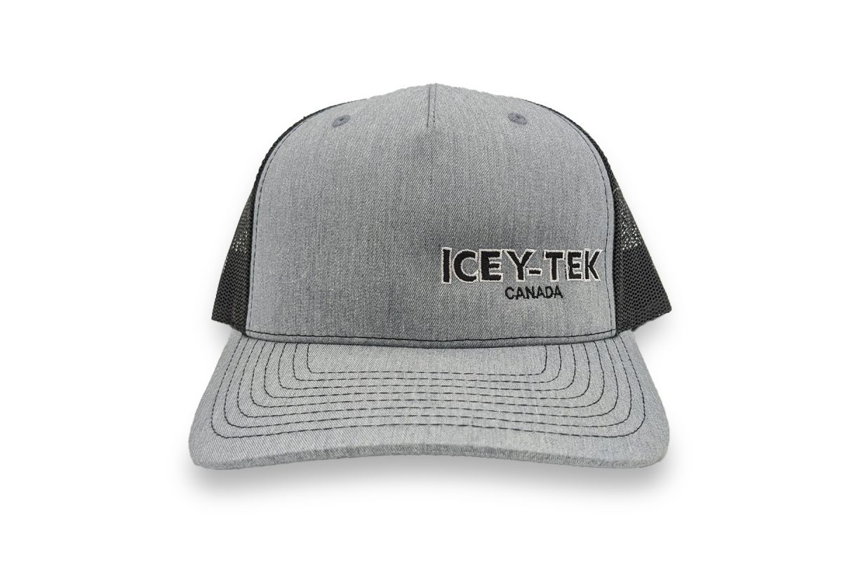 Grey & Black Mesh Trucker Hat Small Logo